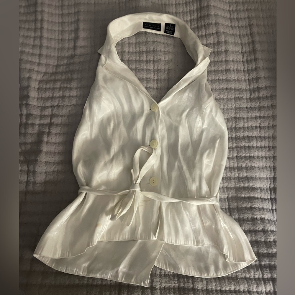 Silky Wrap Halter Top